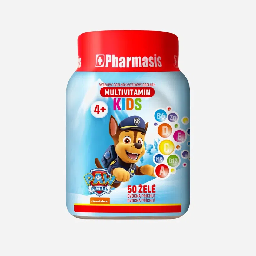 Multivitamínové želé cukríky pre deti PAW PATROL - modré 250g