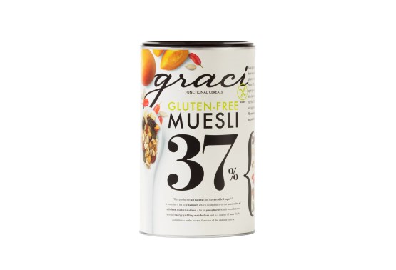 Müsli bezlepkové 37% sušeného ovocia a semienok