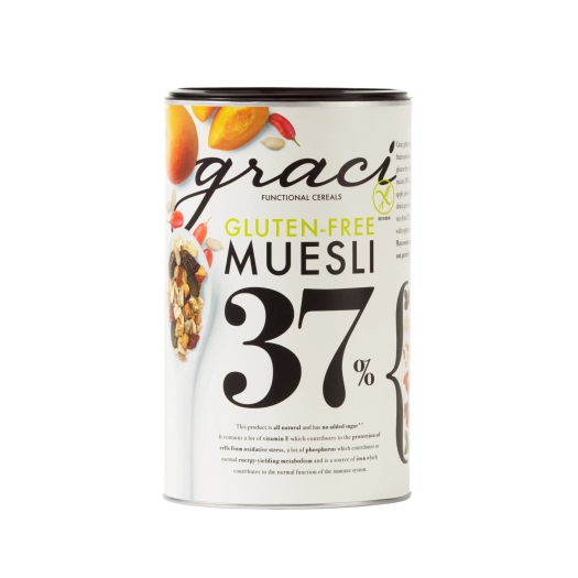 Müsli bezlepkové 37% sušeného ovocia a semienok
