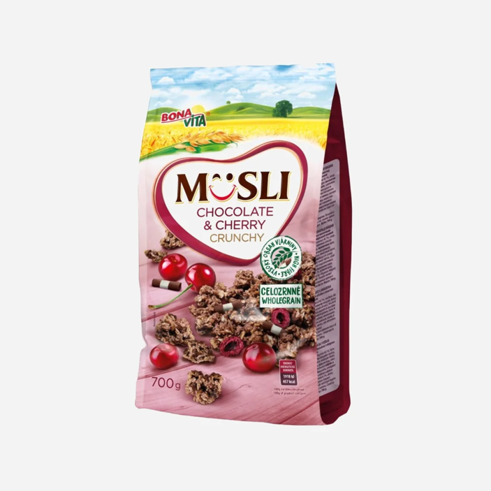 Müsli chocolate a cherry