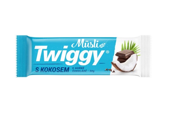 Müsli ovocné s kokosom polomáčané v kakaovej poleve