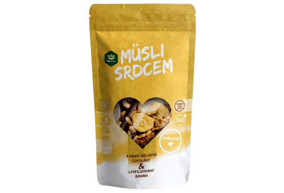 Müsli srdcem Čoko Trio a banán 250g