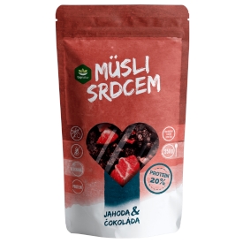 Müsli srdcem Proteinové Jahoda a čokoláda 250g