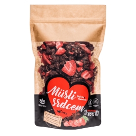 Müsli srdcem Proteinové Jahoda a čokoláda 250g
