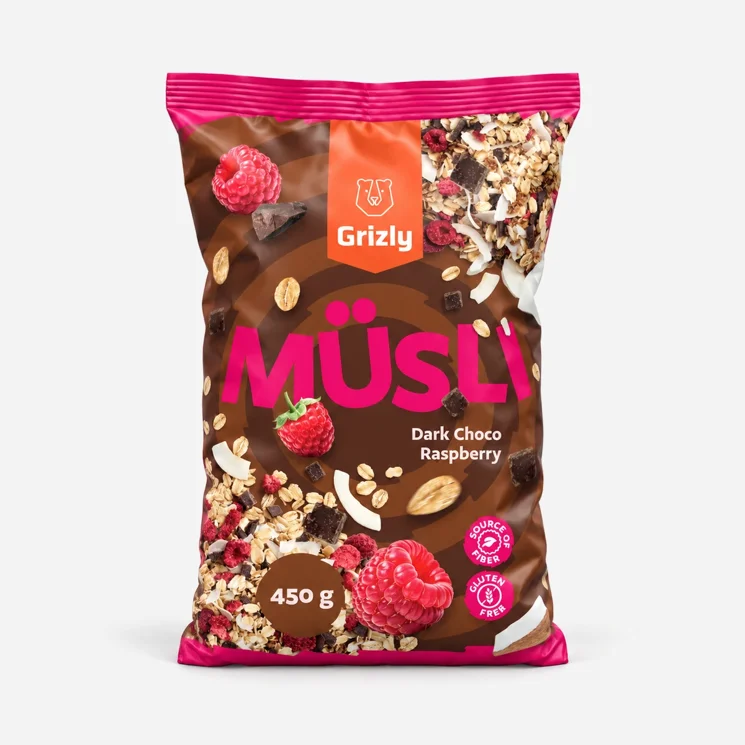 Müsli sypané horká čokoláda & malina
