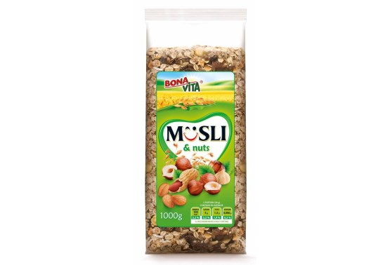 Musli sypané s orechmi