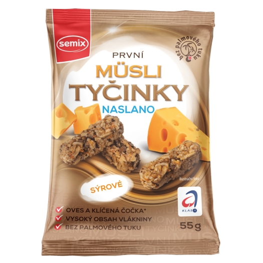 Müsli tyčinky naslano syrové