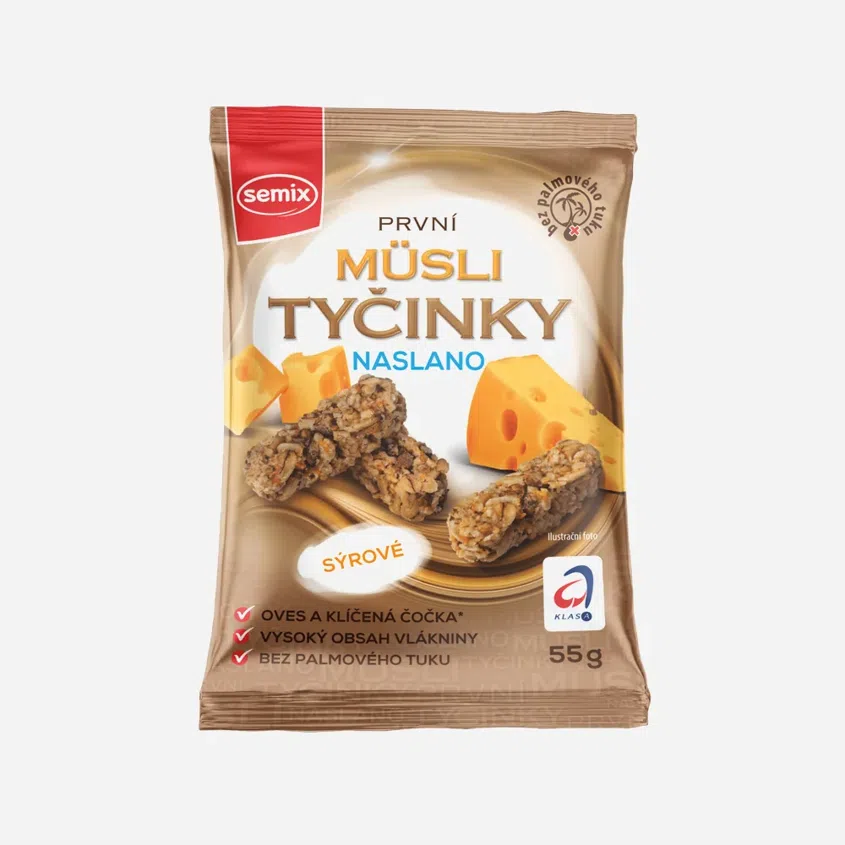 Müsli tyčinky naslano syrové