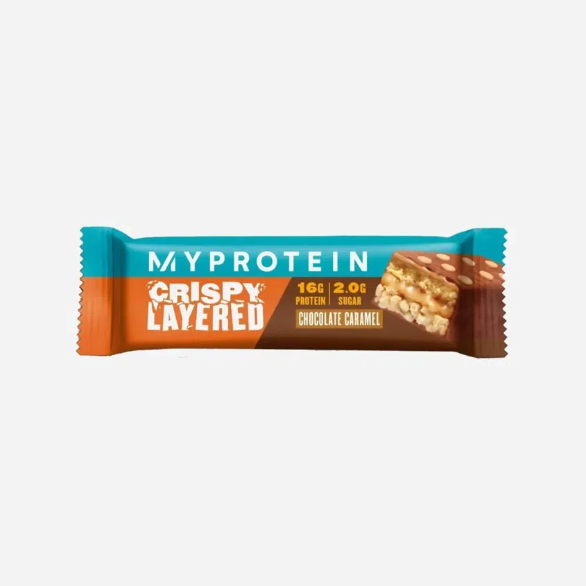 Myproteín Tyčinka cripsy layered bar - čokoláda a karamel