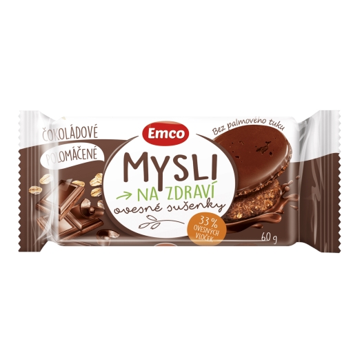 Mysli Ovsené sušienky polomáčané čokoládové