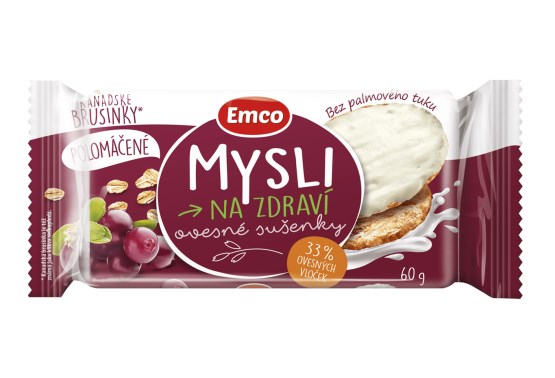 Mysli Ovsené sušienky polomáčané s brusnicou