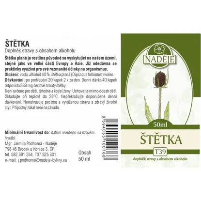 Nádej - Podhorná Štetka tinktúra z byliny