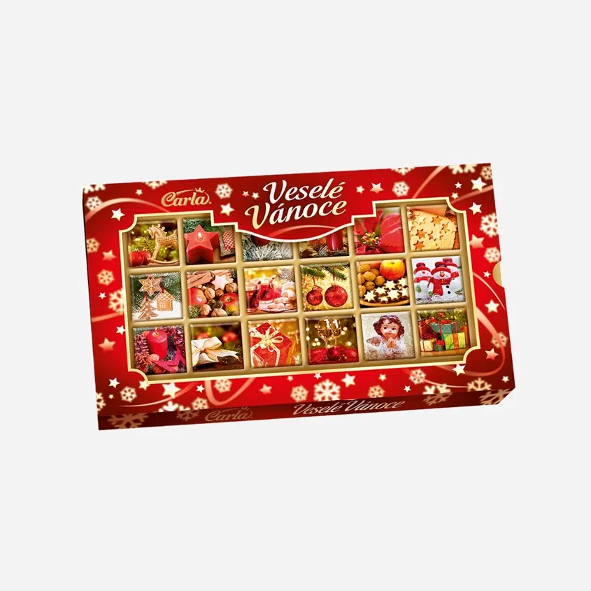 Neapolitánky Veselé Vianoce mliečne