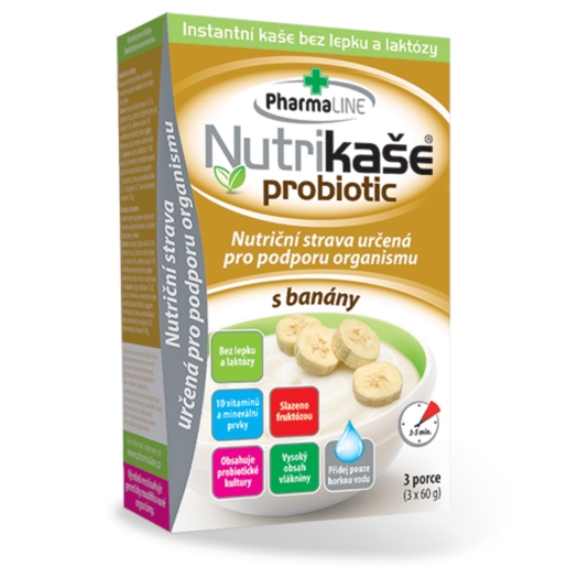 Nutrikaše Probiotic s banánmi 3x60 g