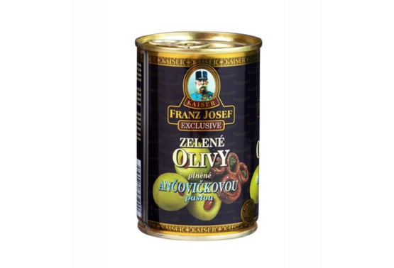 Olivy zelené plnené ančovičkou