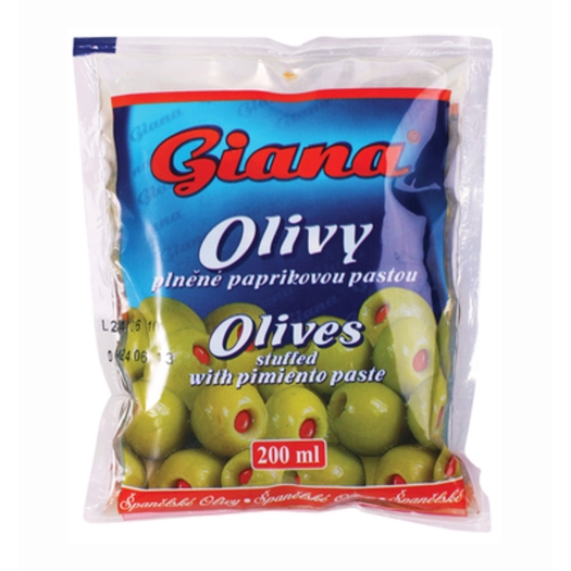 Olivy zelené plnené papričkou