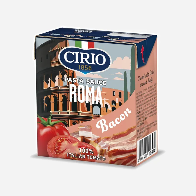 Omáčka z paradajok a údenej slaniny Roma
