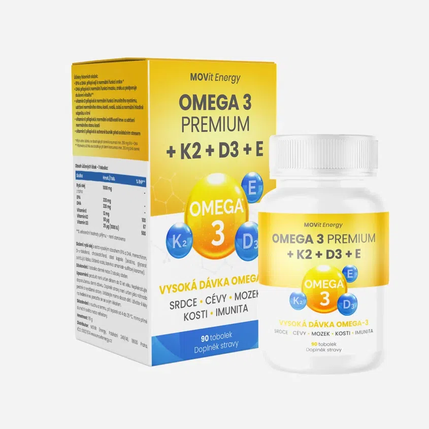 Omega 3, K2, D3 a E