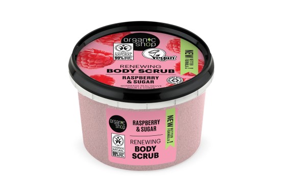 Organic Shop Obnovujúci telový peeling malina a cukor