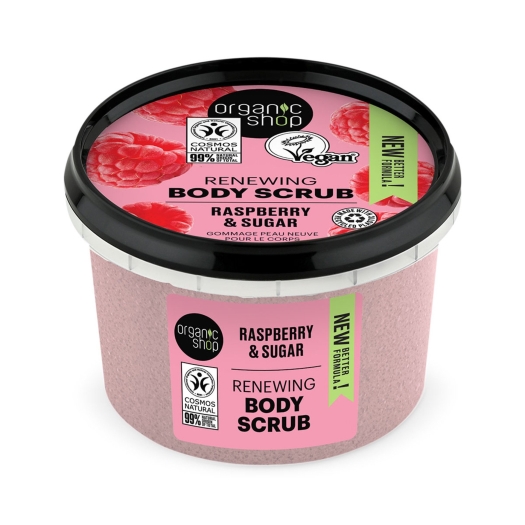 Organic Shop Obnovujúci telový peeling malina a cukor