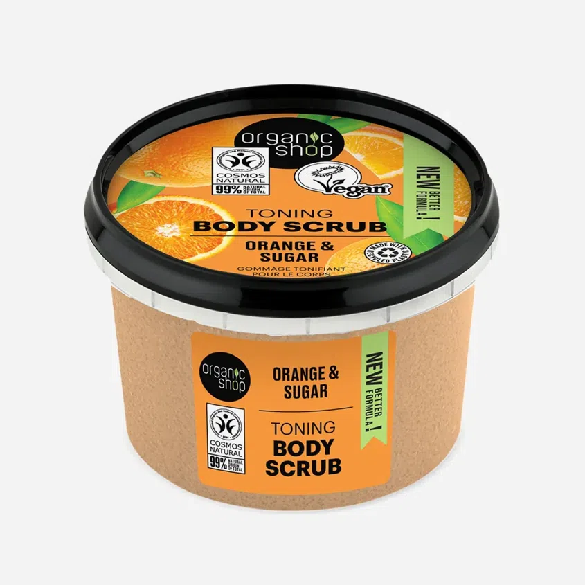 Organic Shop Tonizujúci telový peeling pomaranč a cukor