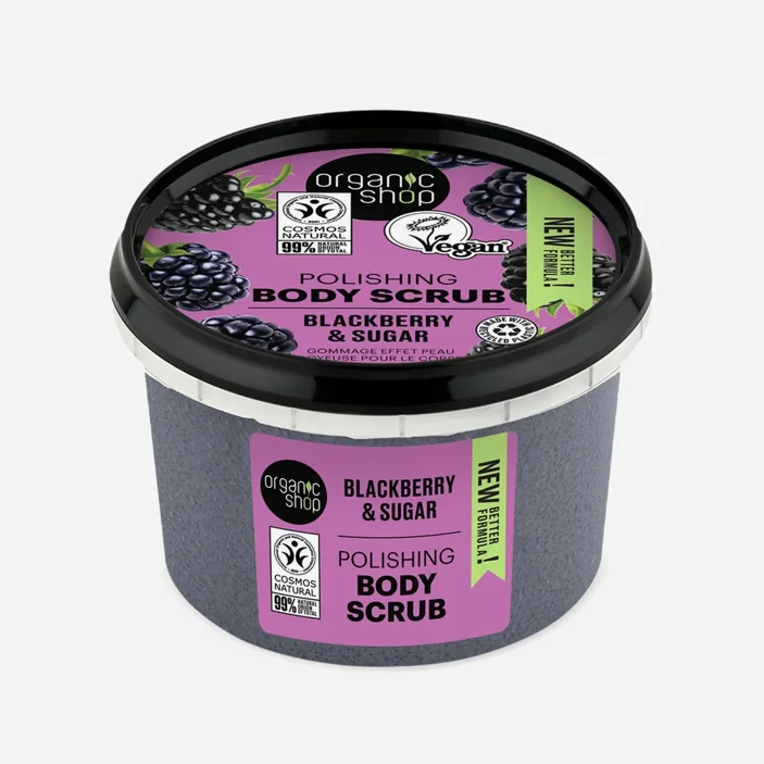 Organic Shop Vyhladzujúci telový peeling ostružina a cukor