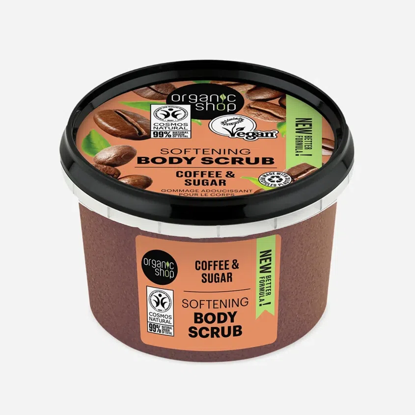 Organic Shop Zjemňujúci telový peeling káva a cukor