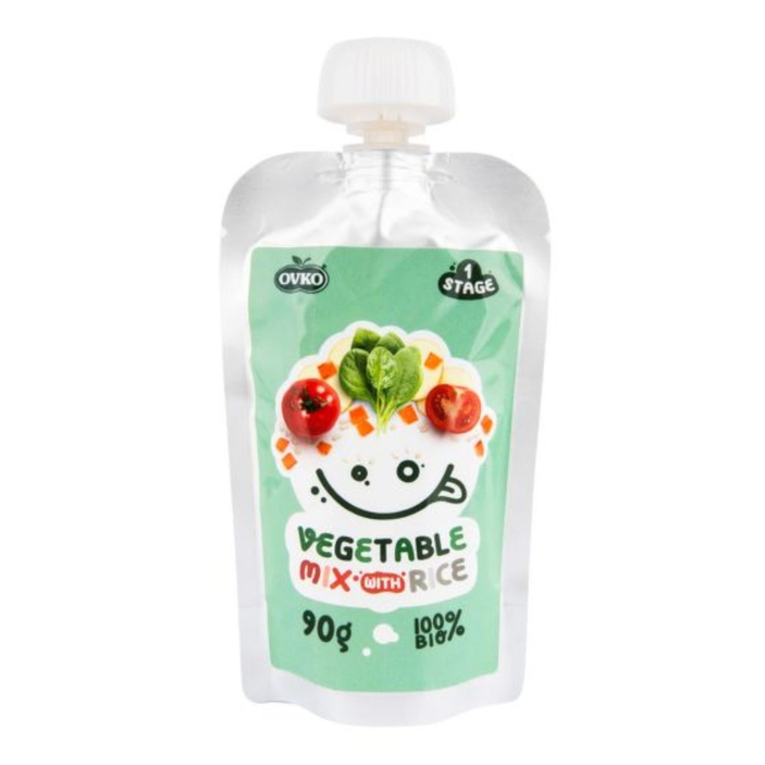 OVKO príkrm zeleninová zmes, ryža  BIO