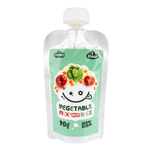 OVKO príkrm zeleninová zmes, ryža  BIO