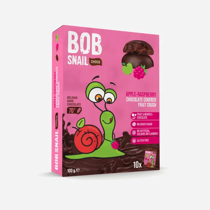 Ovocná pochúťka v horkej čokoláde jablko a malina