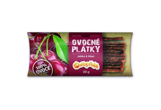Ovocné plátky jablko a višňa
