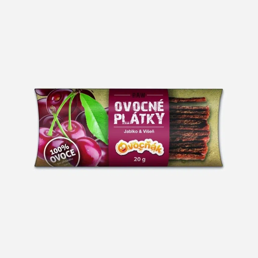 Ovocné plátky jablko a višňa