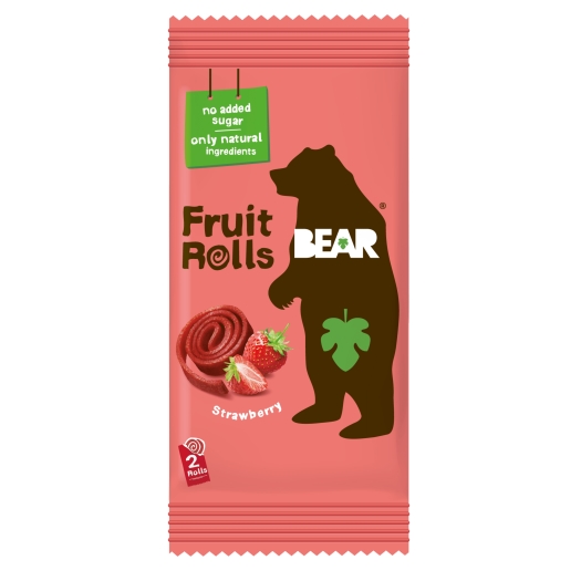 Ovocné rolky BEAR jahodové rolované plátky