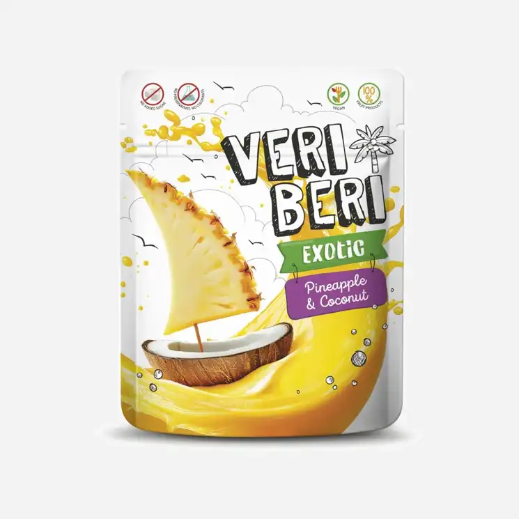 Ovocné stripsy ananás a kokos