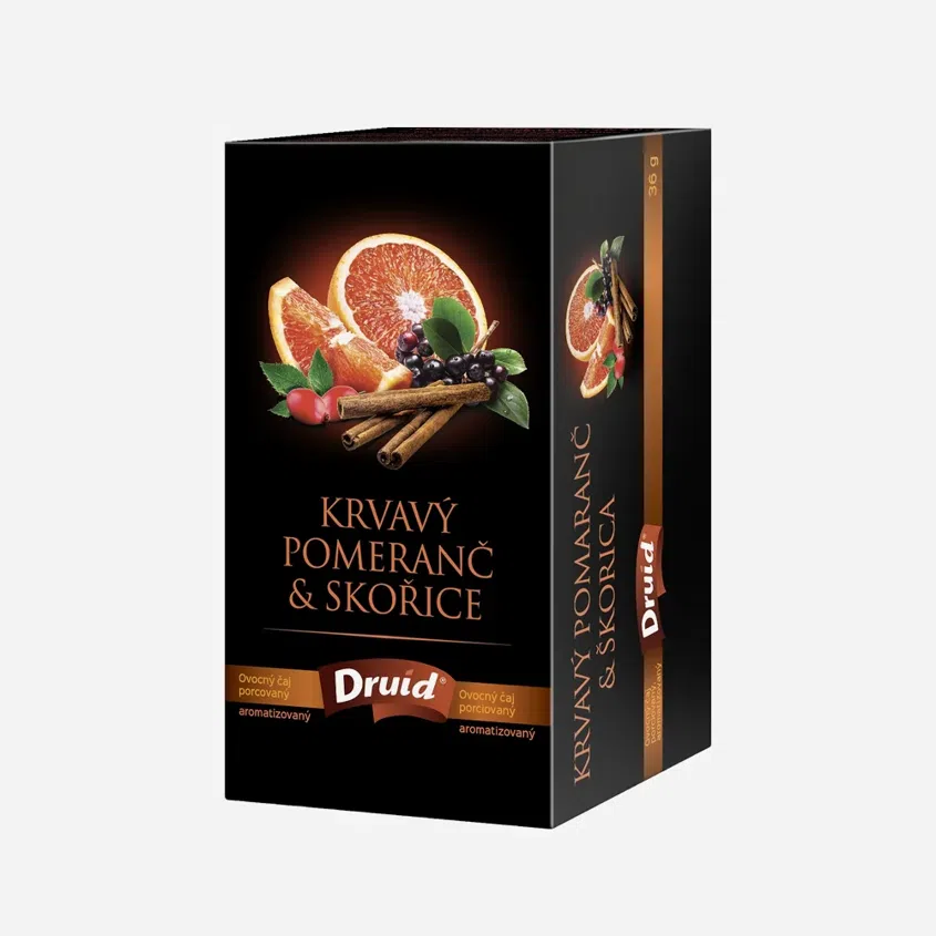 Ovocný čaj krvavý pomaranč a škorica
