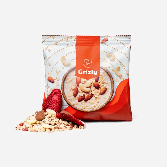 Ovsená kaša biela čokoláda a jahoda