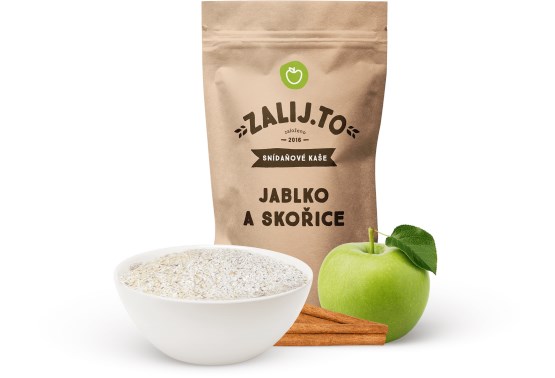 Ovsená kaša jablko a škorica