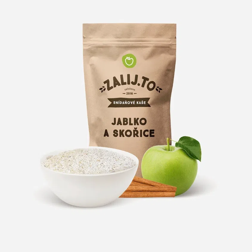 Ovsená kaša jablko a škorica