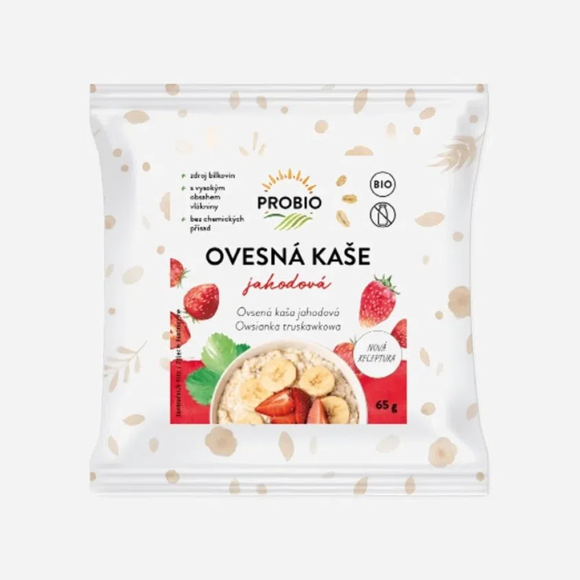 Ovsená kaša jahodová