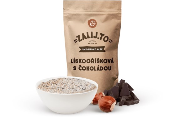Ovsená kaša lieskooriešková s čokoládou