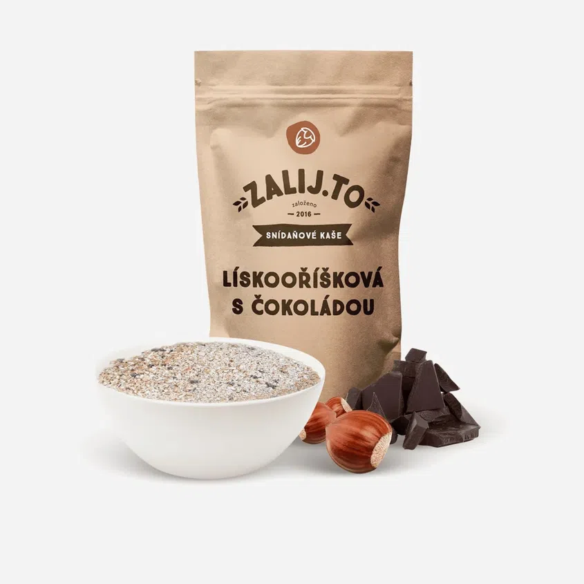 Ovsená kaša lieskooriešková s čokoládou