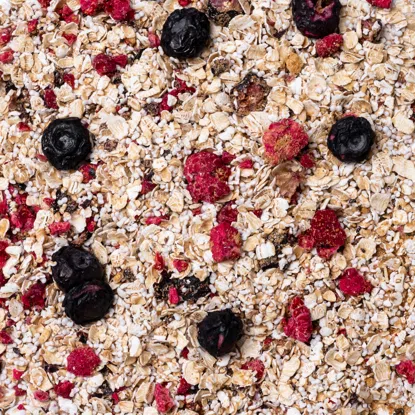 Ovsená kaša malina a čučoriedka