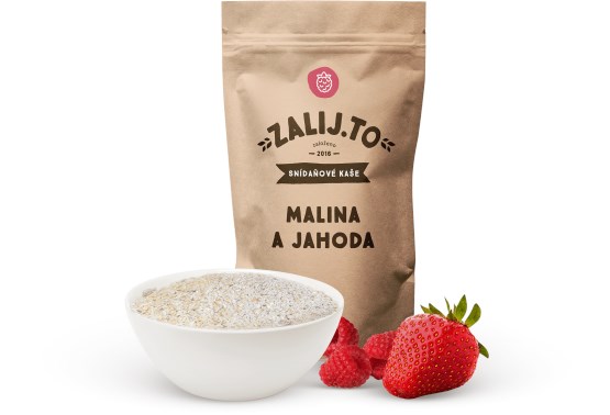 Ovsená kaša malina a jahoda