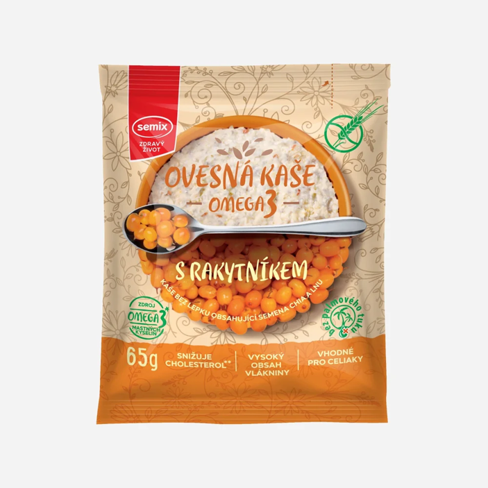 Ovsená kaša Omega3 s rakytníkom bez lepku