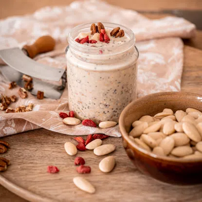 Ovsená kaša orechy a semienka