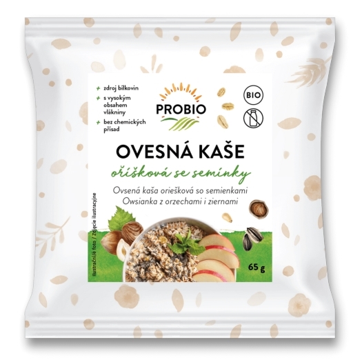 Ovsená kaša oriešková so semienkami