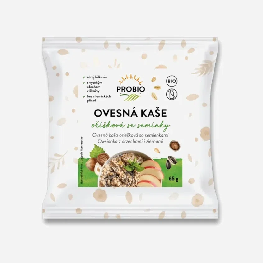 Ovsená kaša oriešková so semienkami