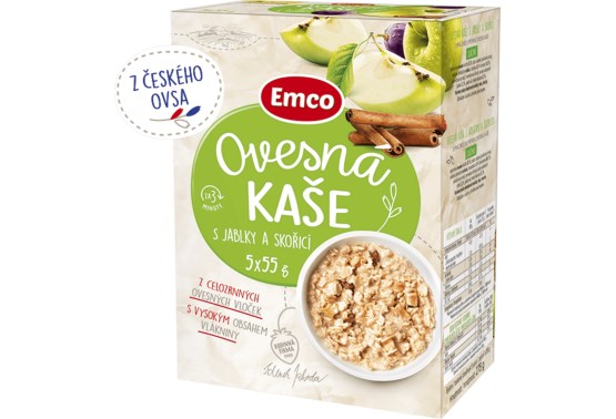 Ovsená kaša s jab a škoricou 5x55 g