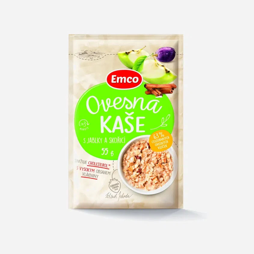 Ovsená kaša s jablkami a škoricou