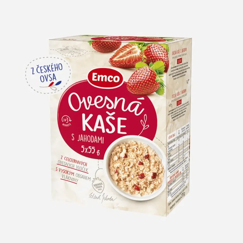 Ovsená kaša s jahodami 5x55 g